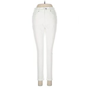 Express High Waisted White Skinny Jeans 14R Stretch